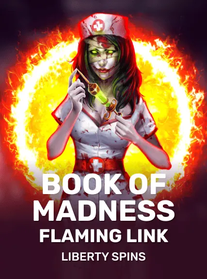 Book of Madness Flaming Link game tile